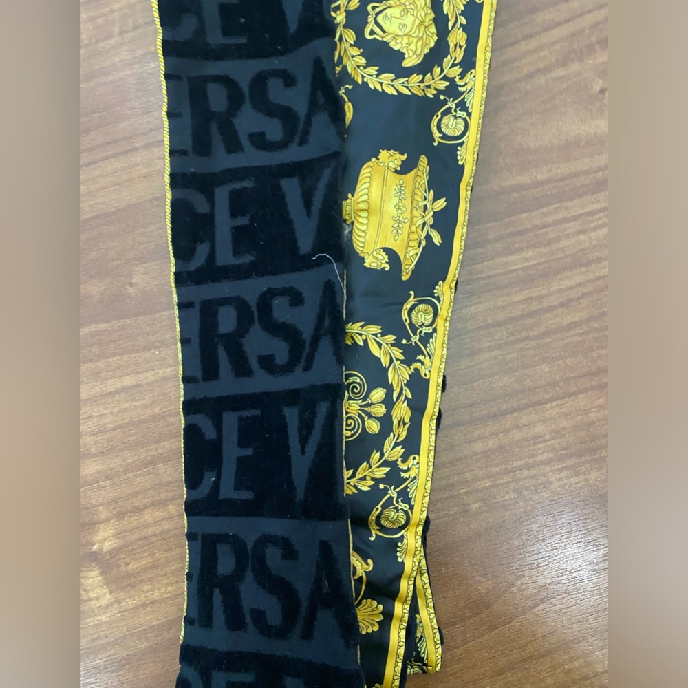 Versace "I Love Baroque" or "Barocco" cotton bathrobe belt